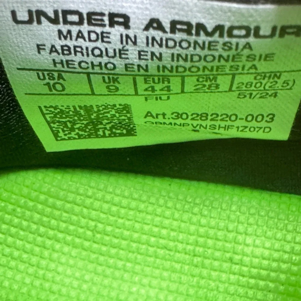 Under‎ Armour Blur Pro Mens Size 10 Black Silver Grey Football Cleats Smoke NEW